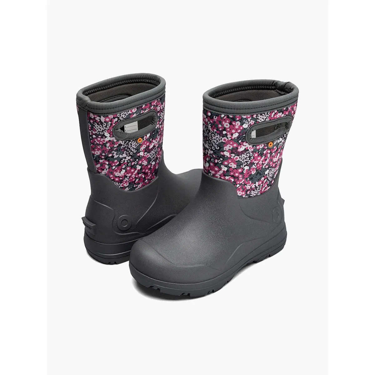 Детские ботинки для девочек водонепроницаемые York Seamless Impressionist Floral Bogs, Gray Multi — фото 4