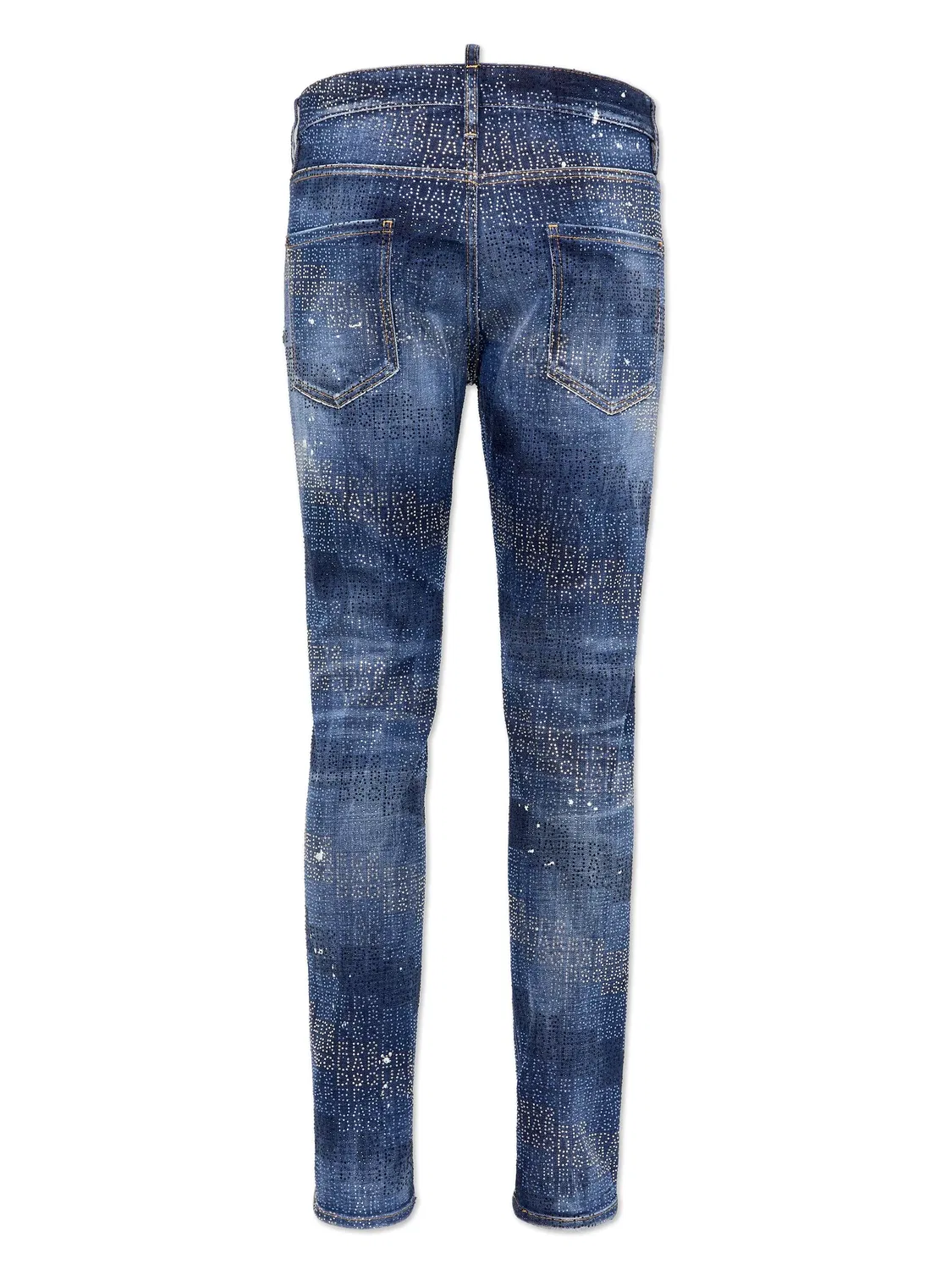 Джинсы Slim-Fit с Эффектом Краски DSQUARED2, синий — фото 2