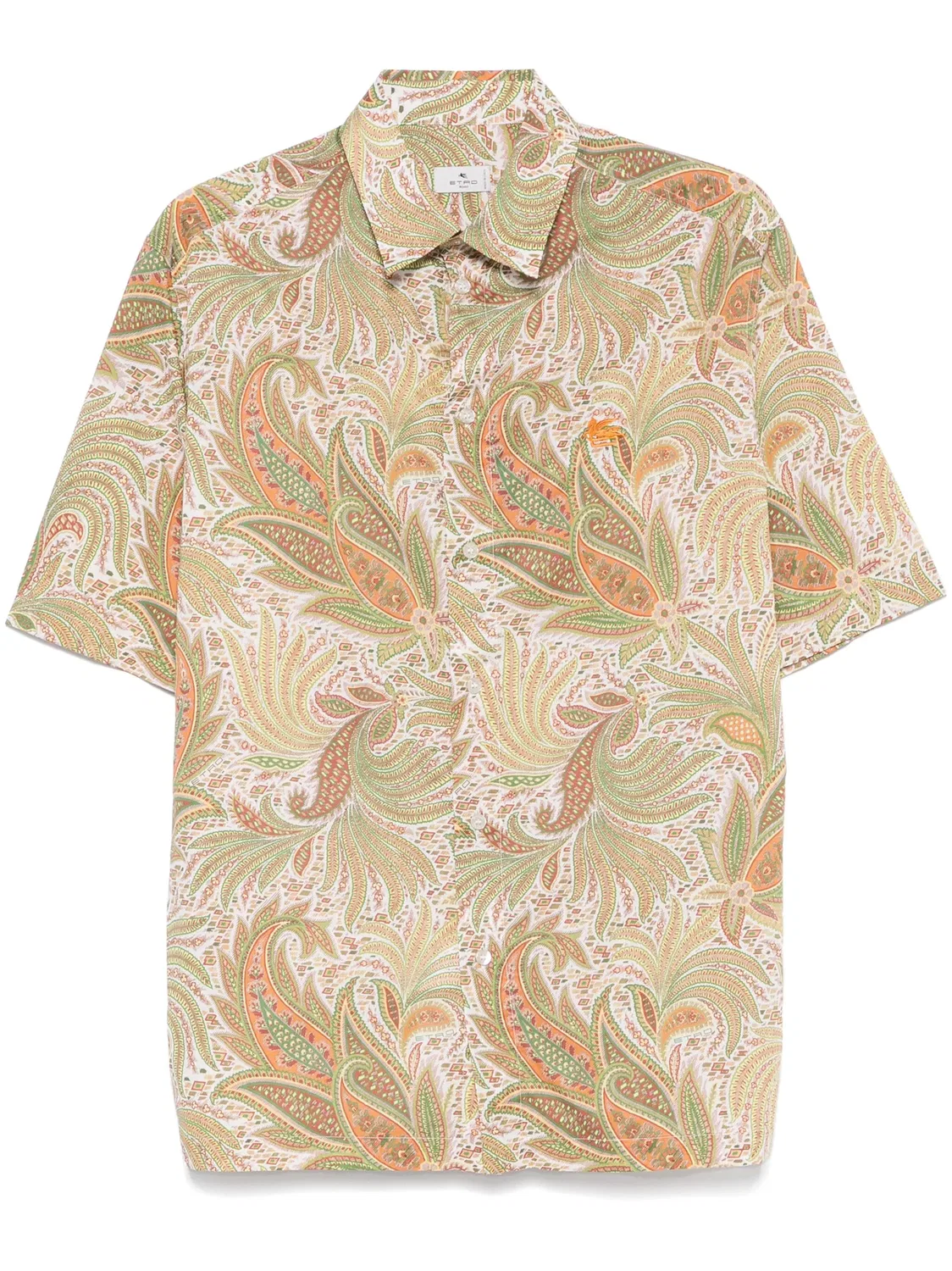 ETRO Рубашка из 100% хлопка зеленого цвета