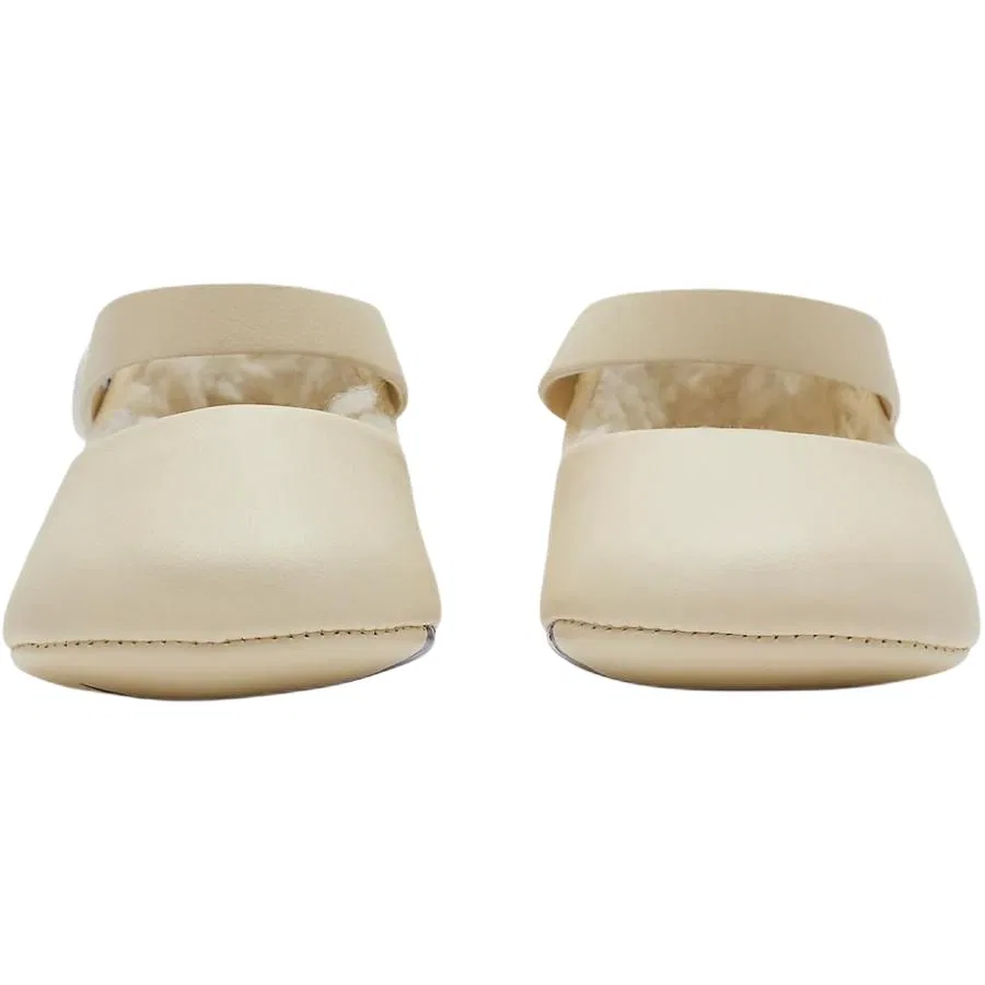 Детские туфли для малышей без застежки Low top Toddler Shoes, Burberry, Beige — фото 4