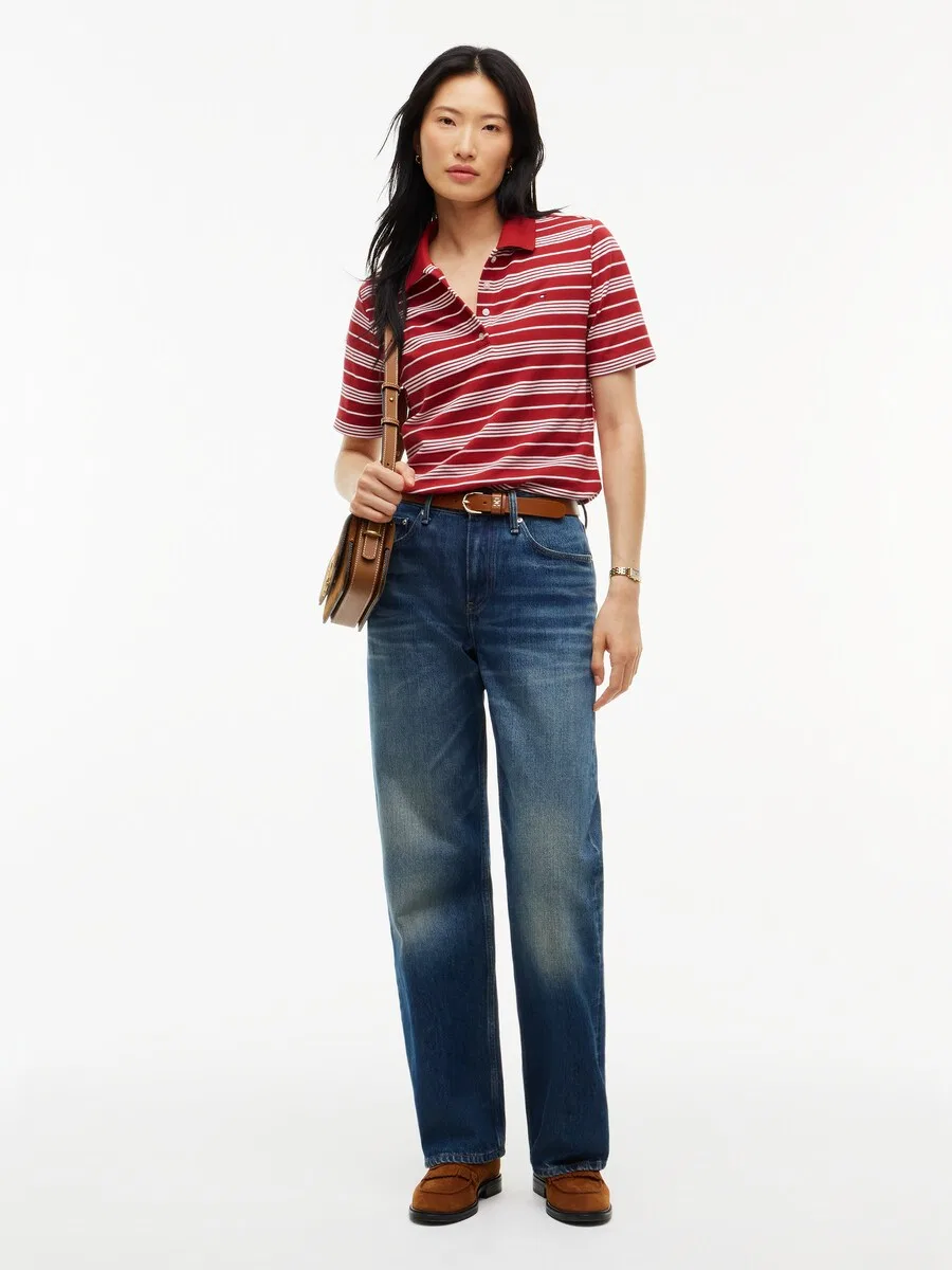 Топ TOMMY HILFIGER '1985' огненно-красного цвета — фото 4