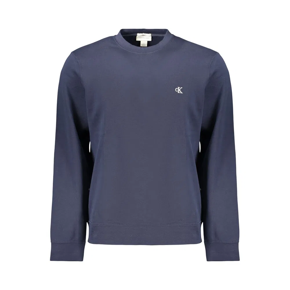 Мужской свитшот с вышивкой логотипа Blue Cotton Men's Sweatshirt Calvin Klein, Blue