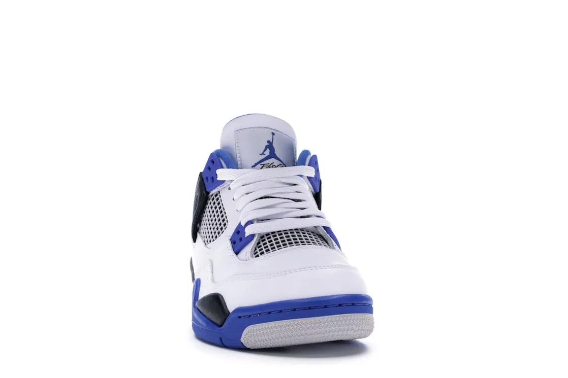 Детские кроссовки Lifestyle с принтом Jordan 4 Retro Motorsports (2017) GS Jordan, White/Game Royal-Black — фото 2