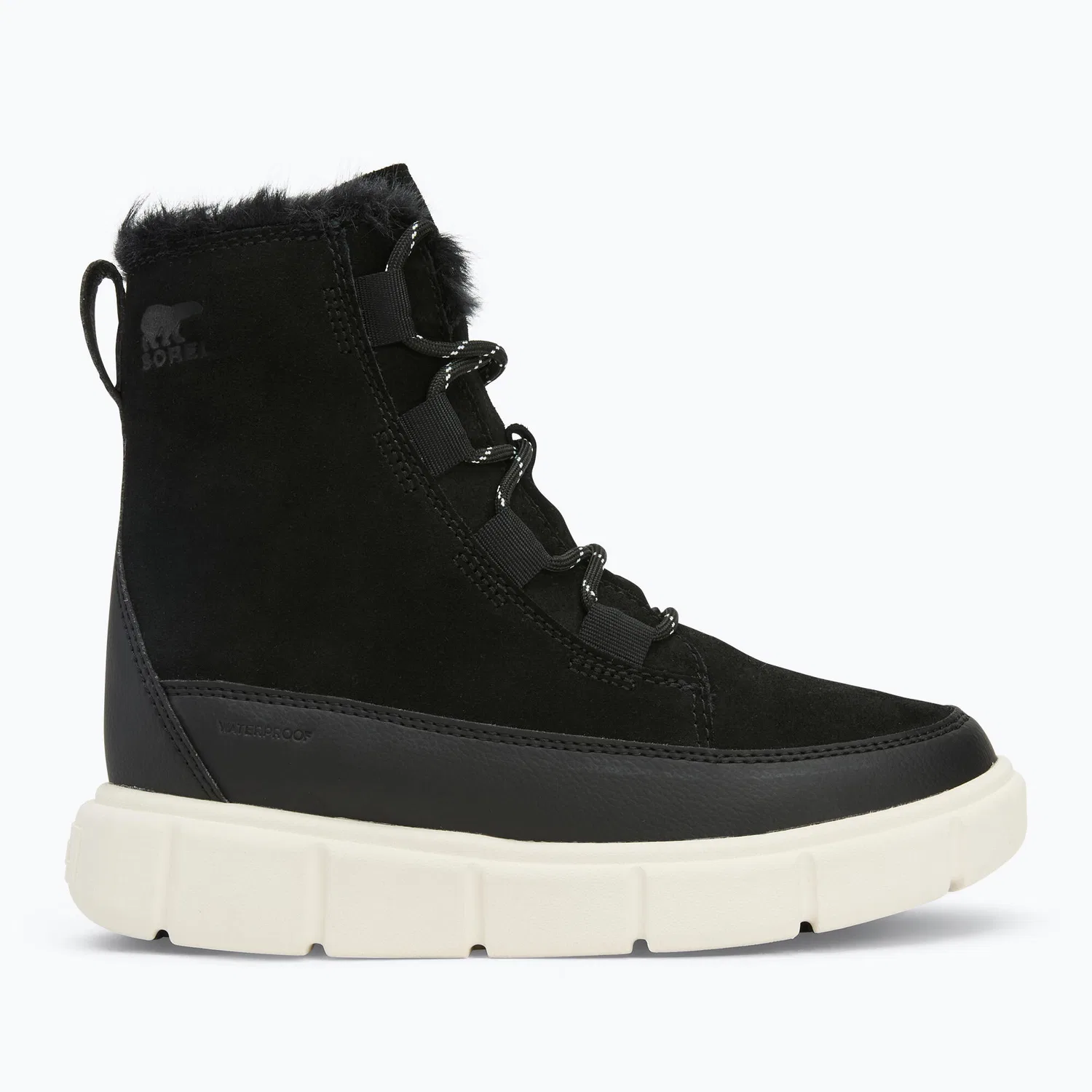 Детские зимние ботинки с высоким берцем Sorel Youth Sorel Explorer III Lace, Schwarz — фото 2