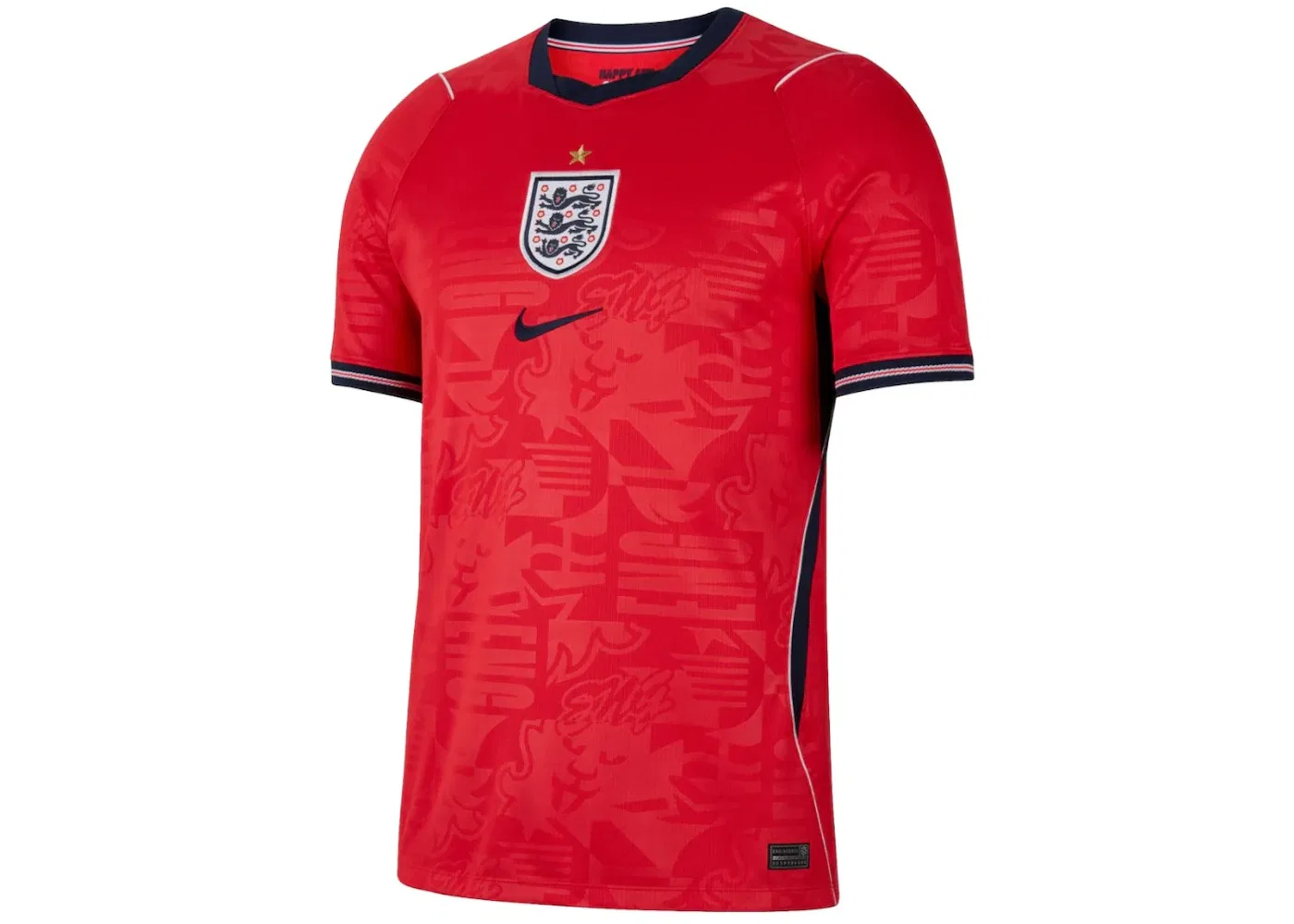 Мужская футбольная джерси Nike England National Team 2026 Away Stadium Jersey, Speed Red/Obsidian/White