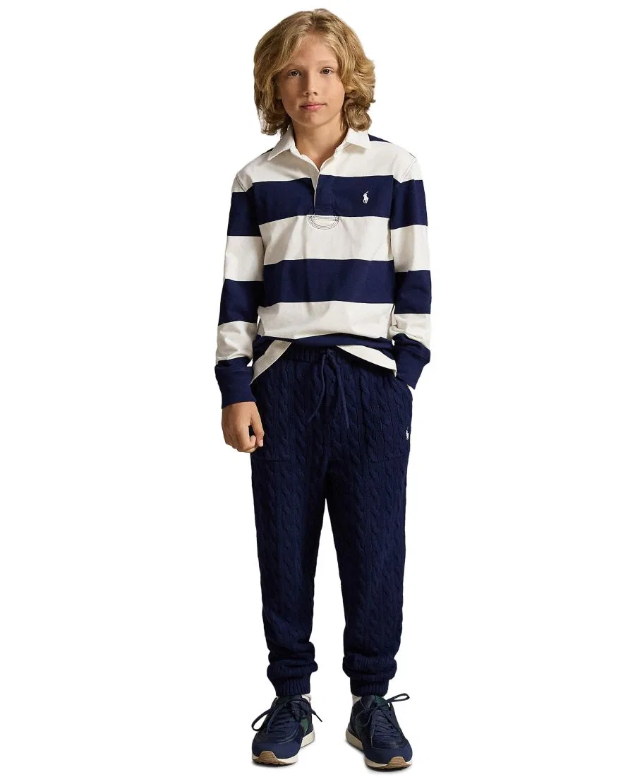 Рубашка-регби с длинным рукавом Iconic Polo Ralph Lauren, Refined Navy/Nevis — фото 2
