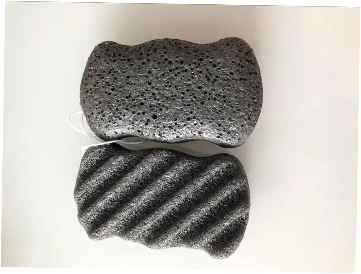 Губка для лица и тела DOITOOL, набор 4 шт., Konjac, 12.5x7x3 см, Black — фото 4