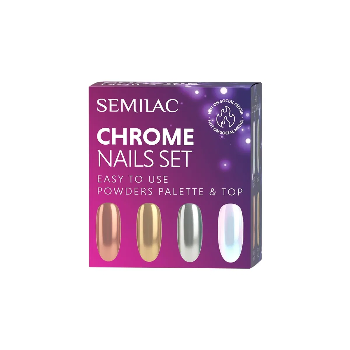 Набор для хромированного маникюра Semilac Chrome Nails Set Semilac