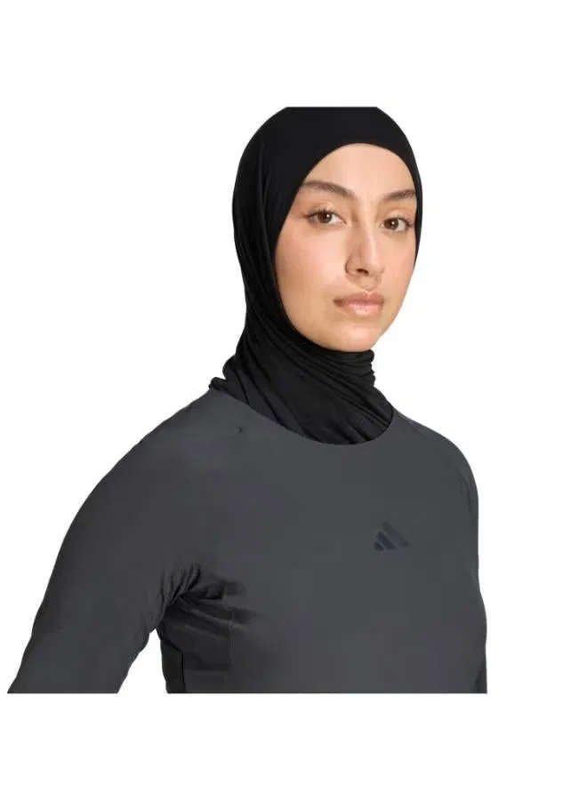 Топ с длинным рукавом D4T workout cover up Adidas, черный — фото 4