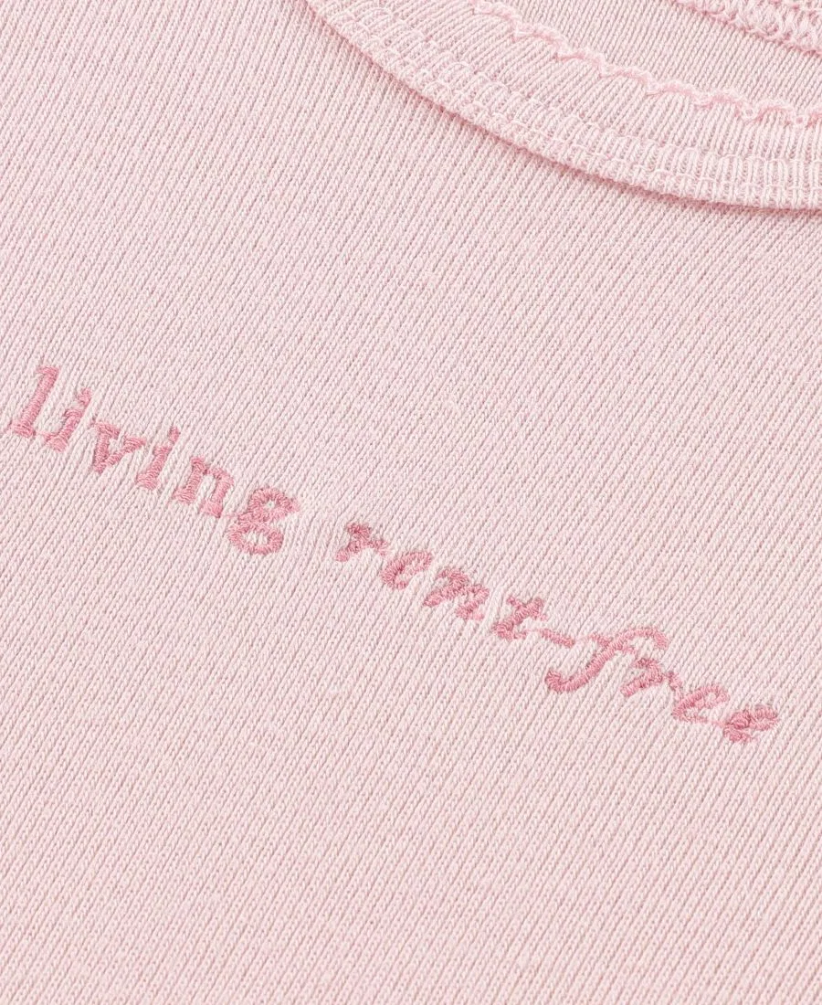 Комплект из боди и леггинсов с флаттер-рукавами, модель 2-Piece Set abercrombie kids, Pink White — фото 3