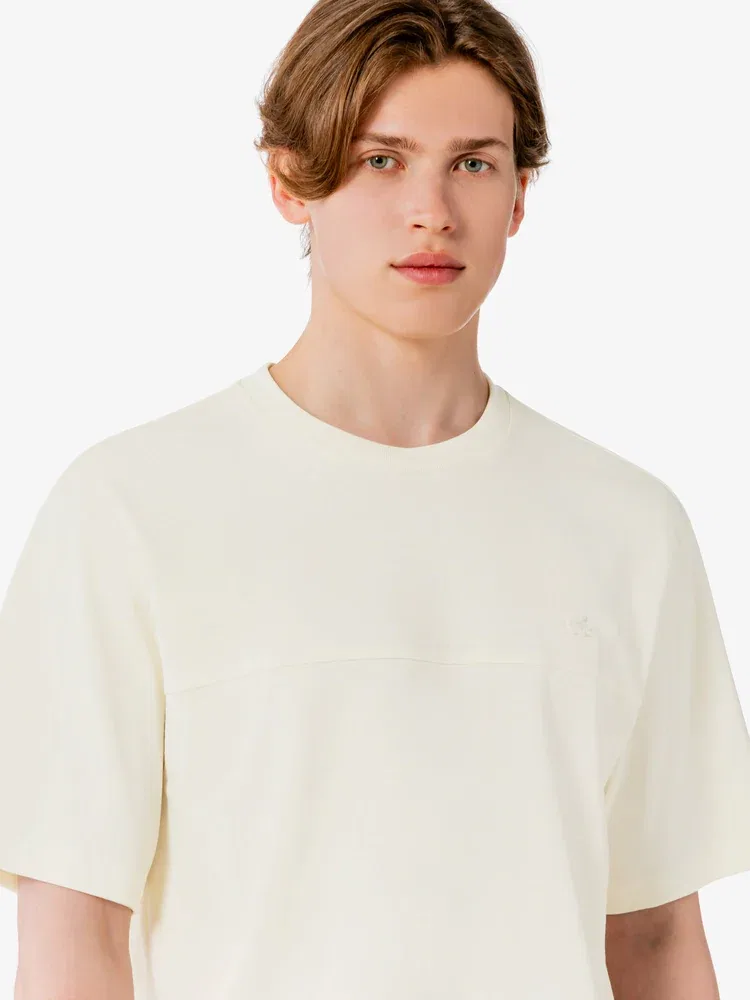 Футболка с вставками LACOSTE, Ivory — фото 3