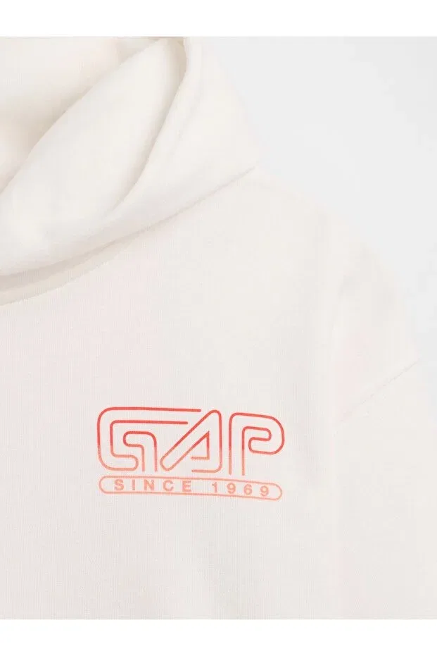 Детские свитшот для мальчиков с принтом Vintagesoft Relaxed Graphic Gap, White-001 — фото 2