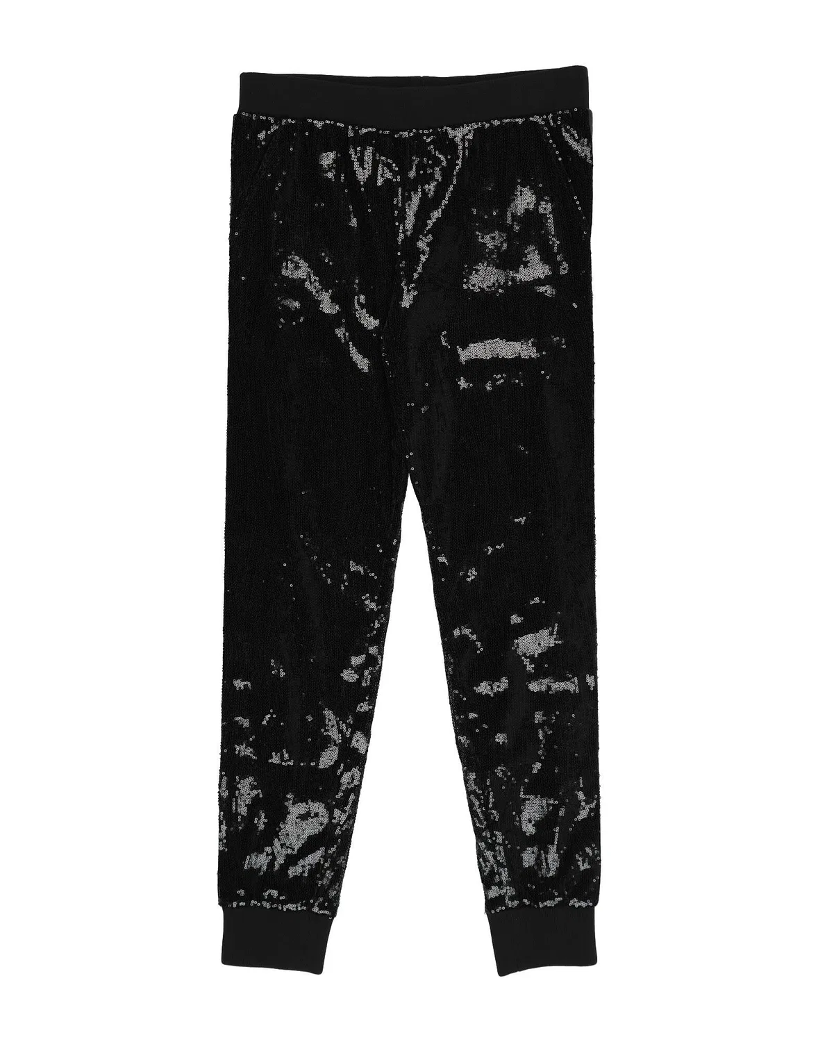Детские брюки из фатина с аппликациями Msgm, черный