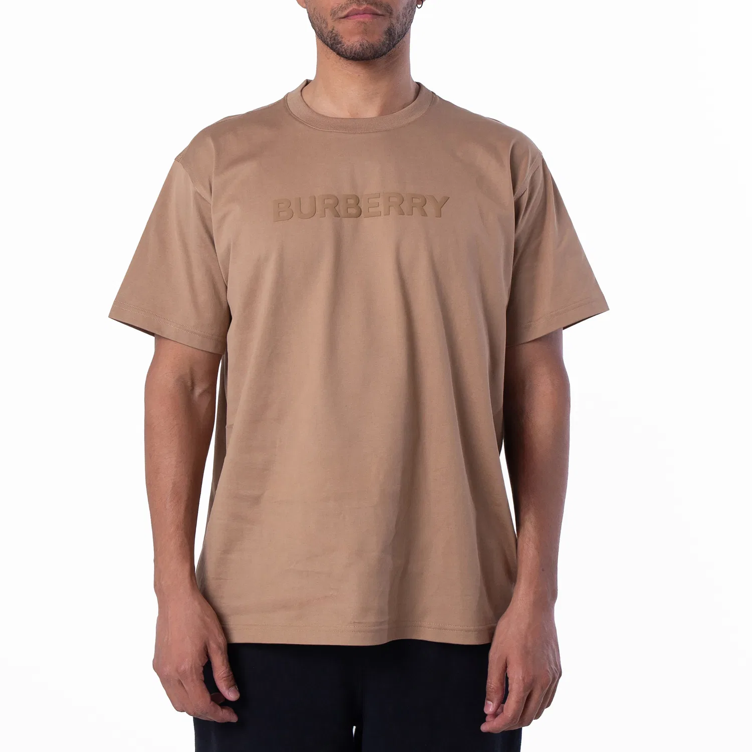 Футболка хлопковая Harriston Logo Print Burberry, Camel
