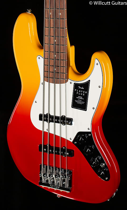 

Бас-гитара Fender Player Plus Jazz Bass V Pau Ferro с накладкой на гриф Tequila Sunrise - MX21271424-10.41 lbs