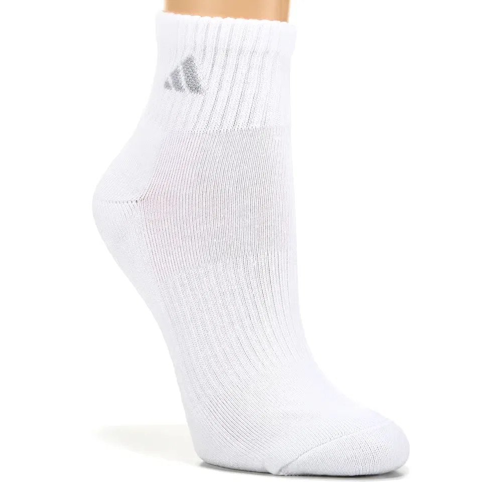 Женские спортивные носки до щиколотки комплект из 6 пар Adidas, White — фото 3