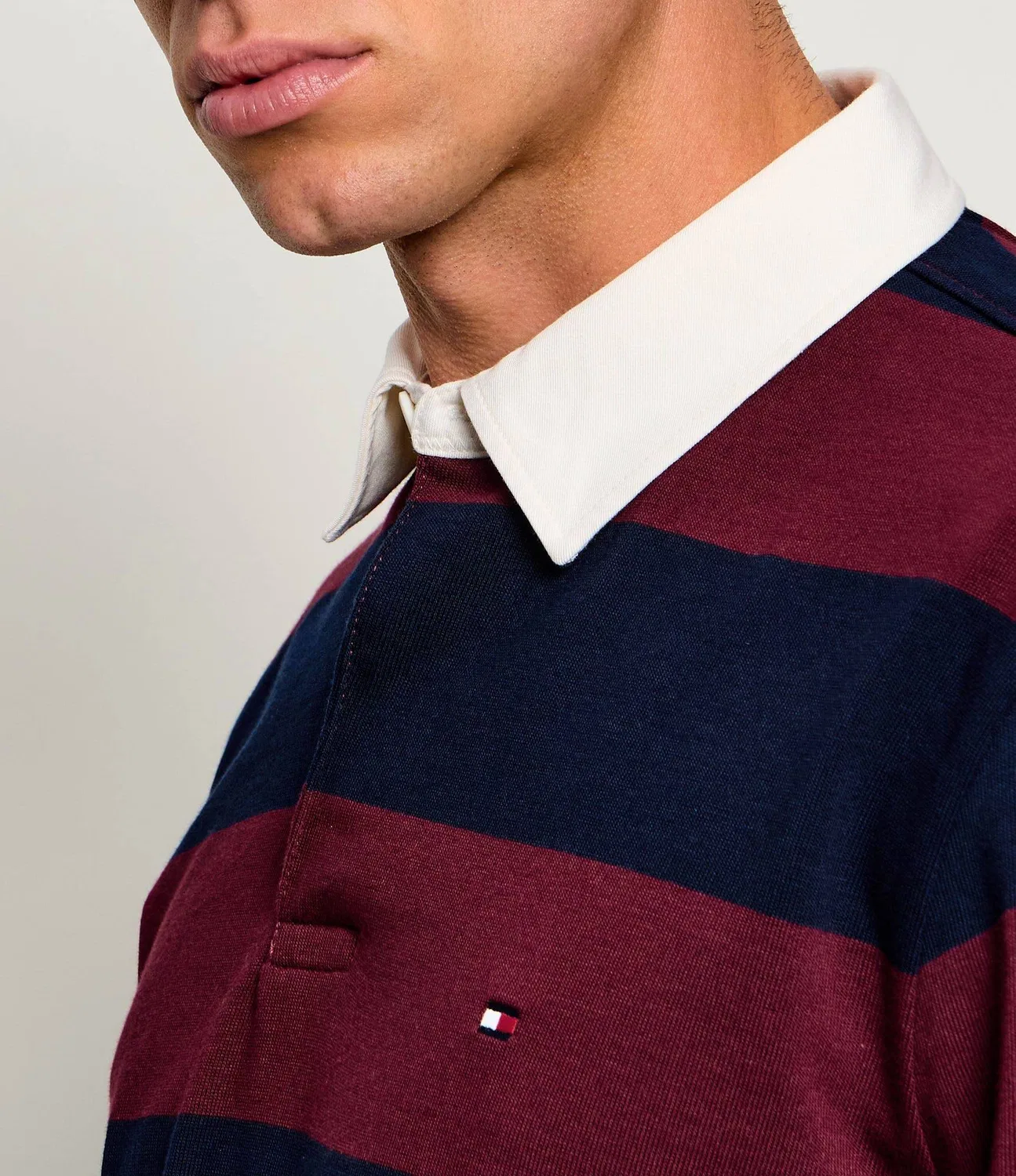 Поло с длинным рукавом Polo Essential Tommy Hilfiger, Bordeaux — фото 4