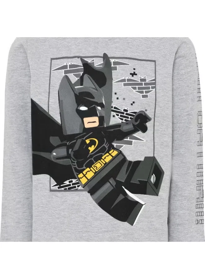 Лонгслив с принтом Batman Lego, серый — фото 4