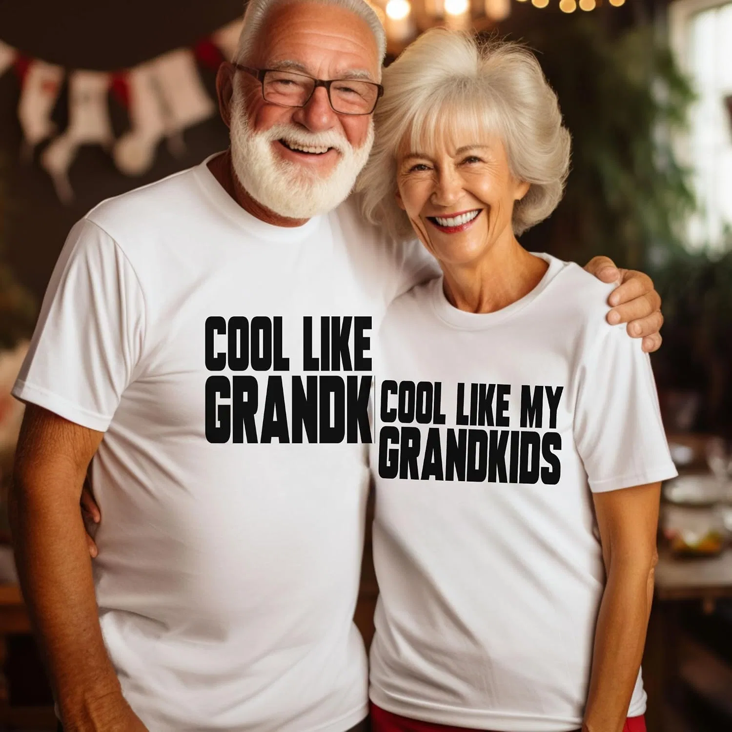 Футболка с принтом Cool Like My Grandkids Gildan 64000, White — фото 4