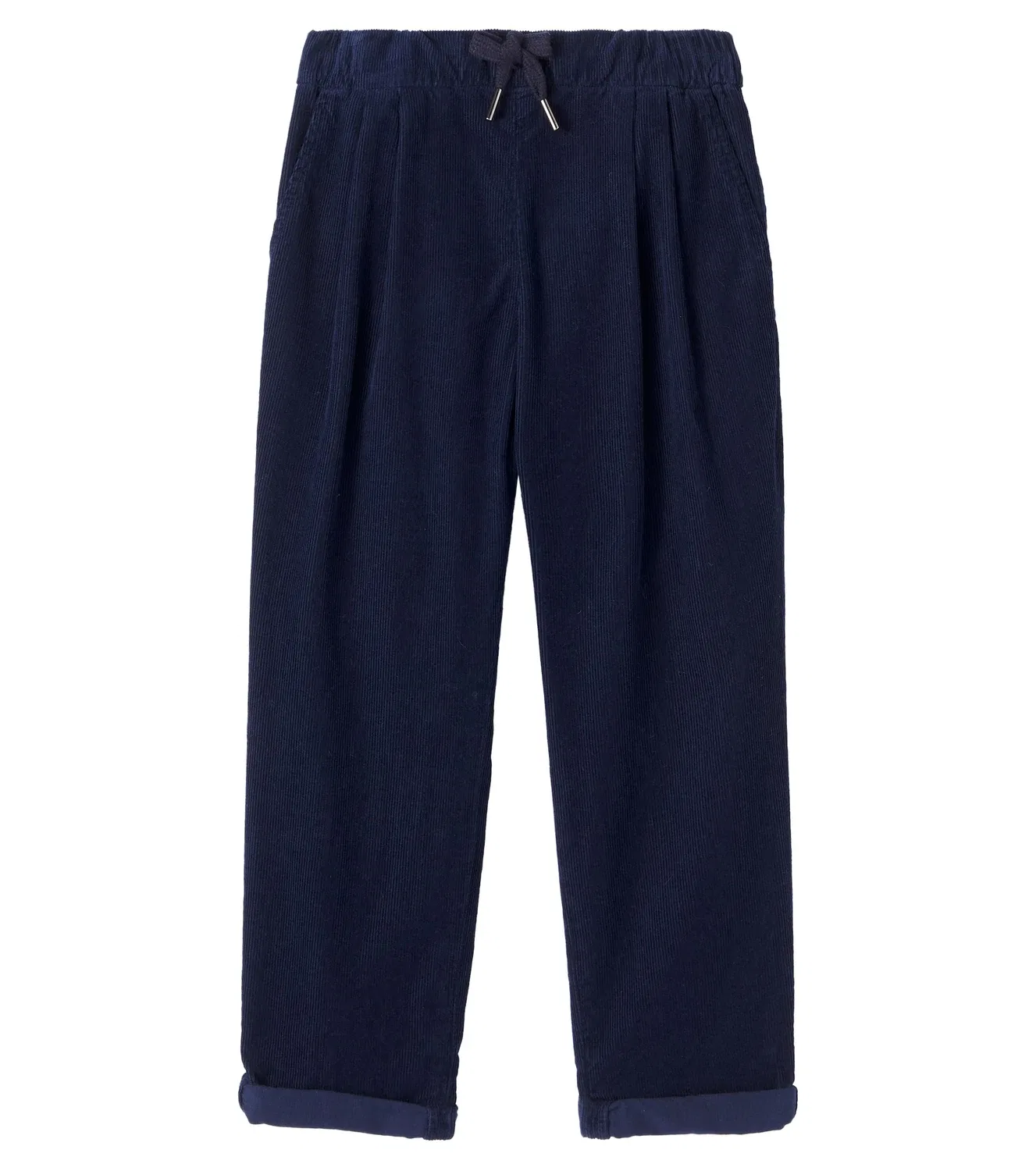 Вельветовые брюки из хлопка Brunello Cucinelli Kids, синий