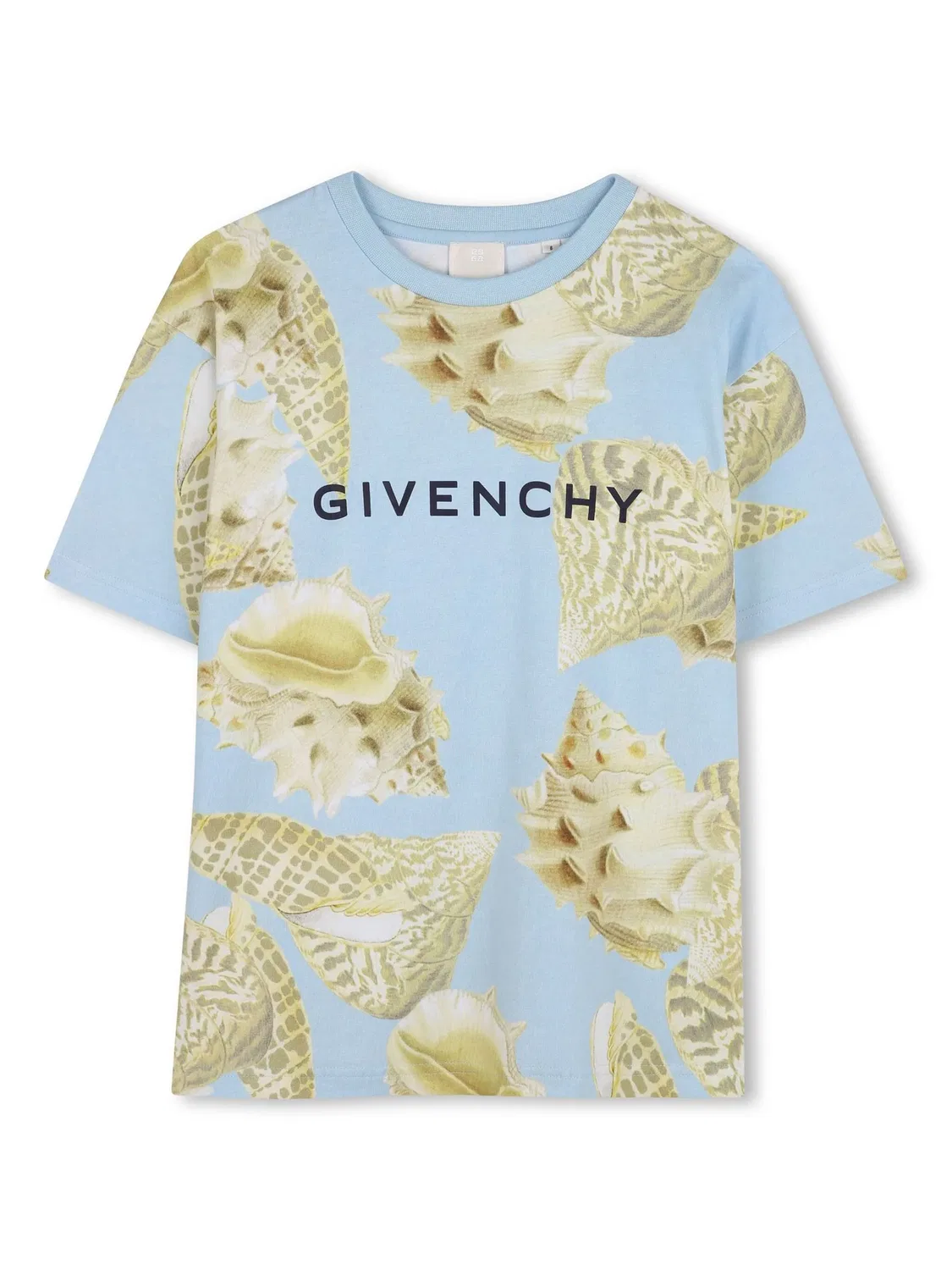 Футболка с морским принтом Givenchy, голубой