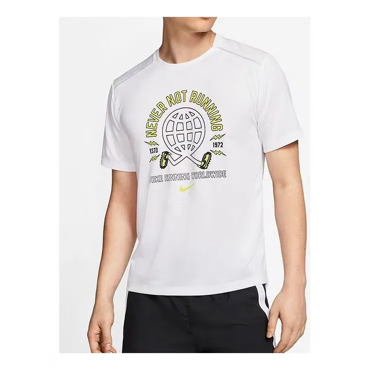 Футболка с принтом Wild Run Miler Nike, белый