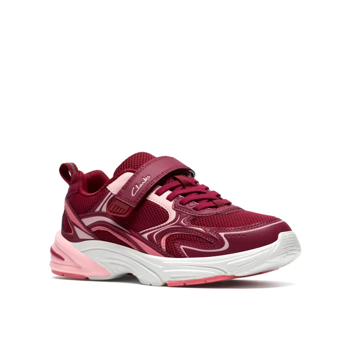 Детские кроссовки с комбинированным верхом Craftonmove K, Clarks, Pink — фото 4