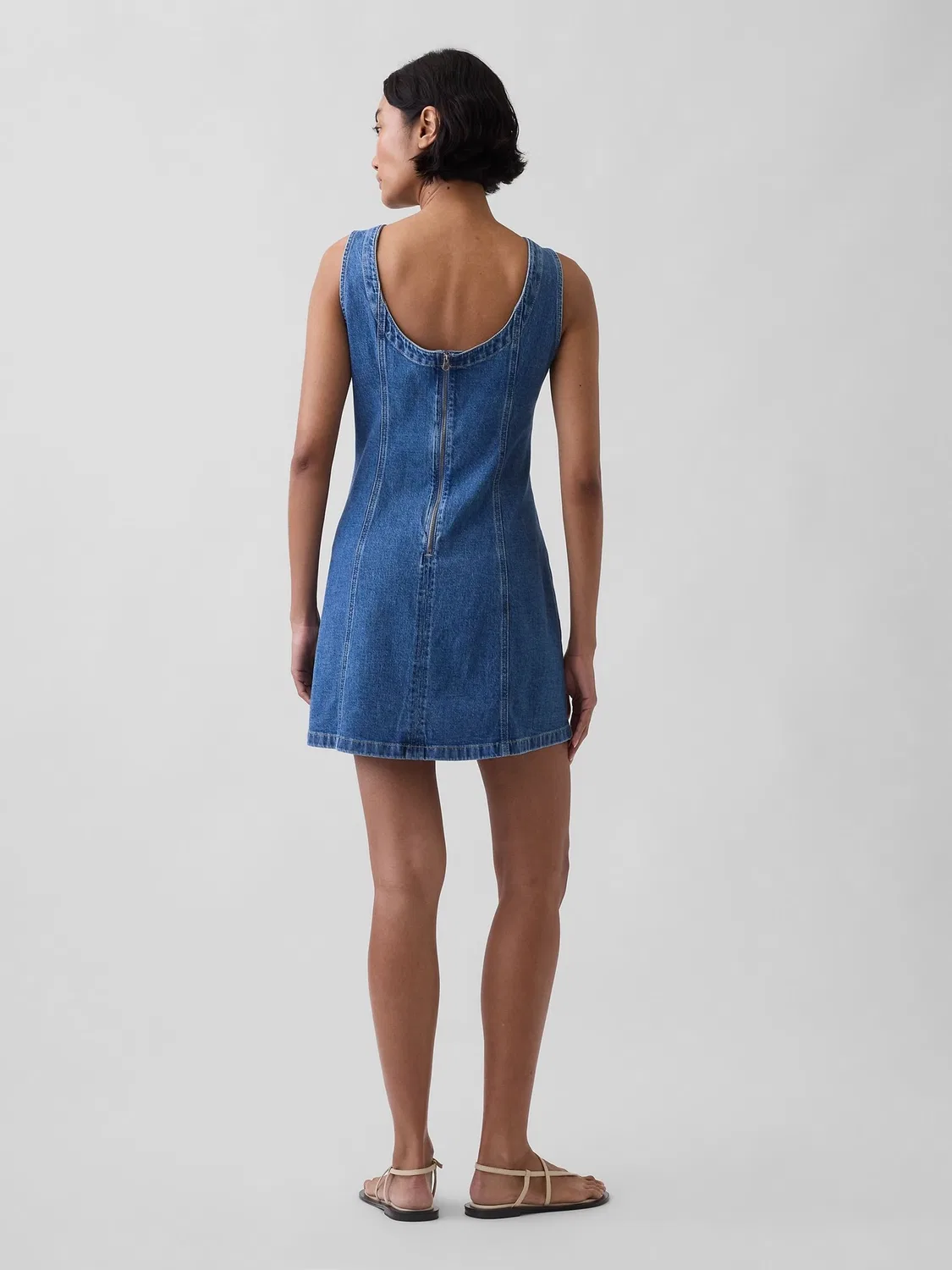 Платье мини джинсовое Gap Blue — фото 2