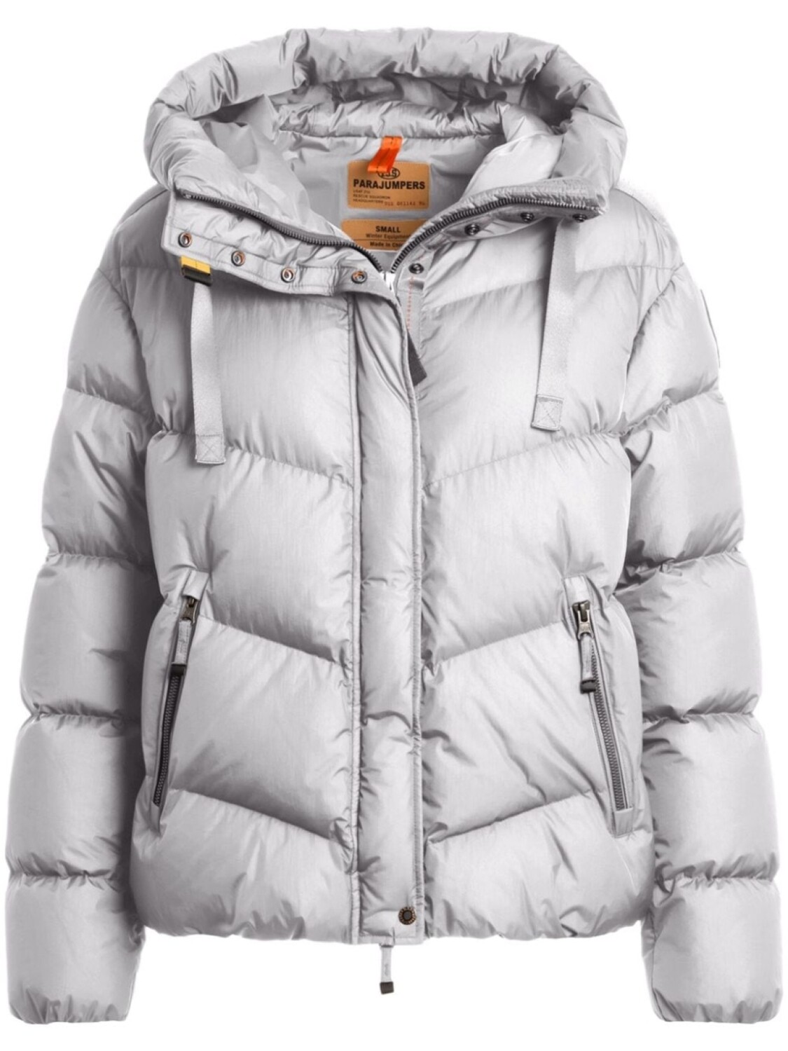 

Parajumpers пуховик с нашивкой-логотипом, серый