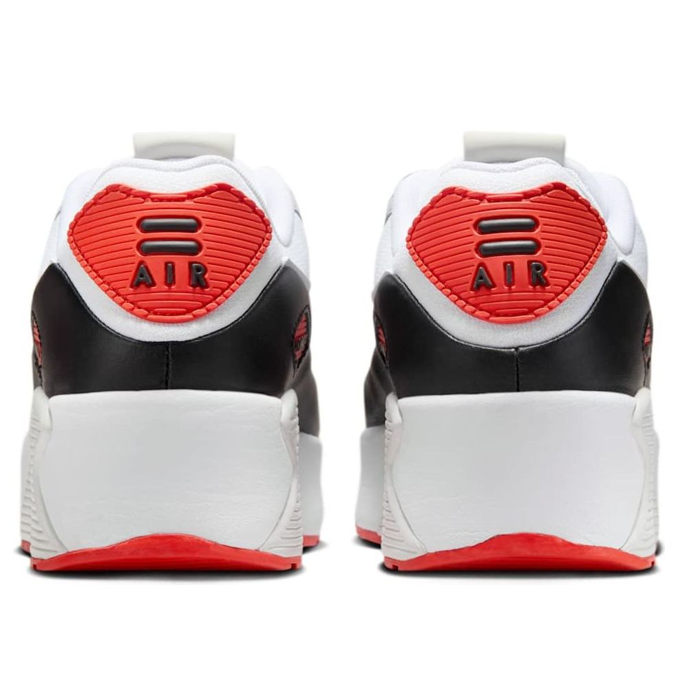 Кроссовки (WMNS) Nike Air Max 90 LV8 'White Black Picante Red' — фото 3