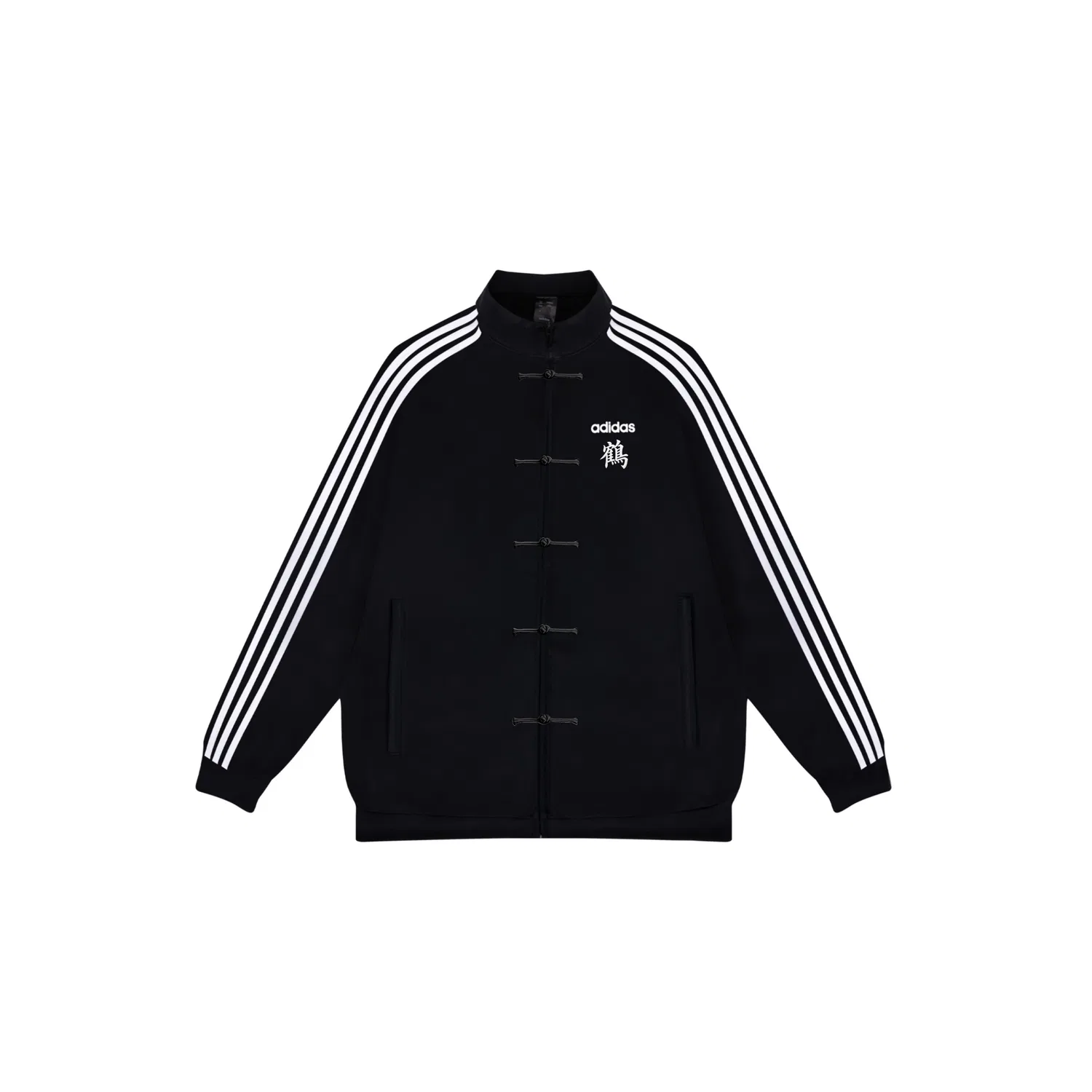 Женская куртка с воротником-стойкой Black Disk Buckle Crane Adidas, Black Disk Buckle Crane