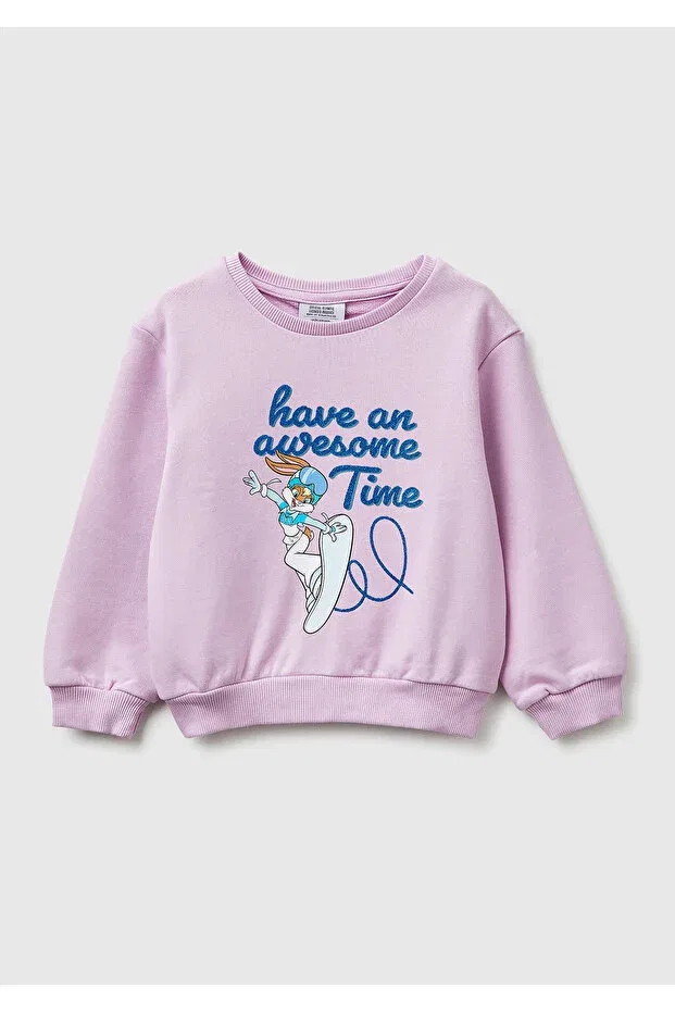 Детские свитшот для девочек с принтом Looney Tunes United Colors Of Benetton, Multicolor