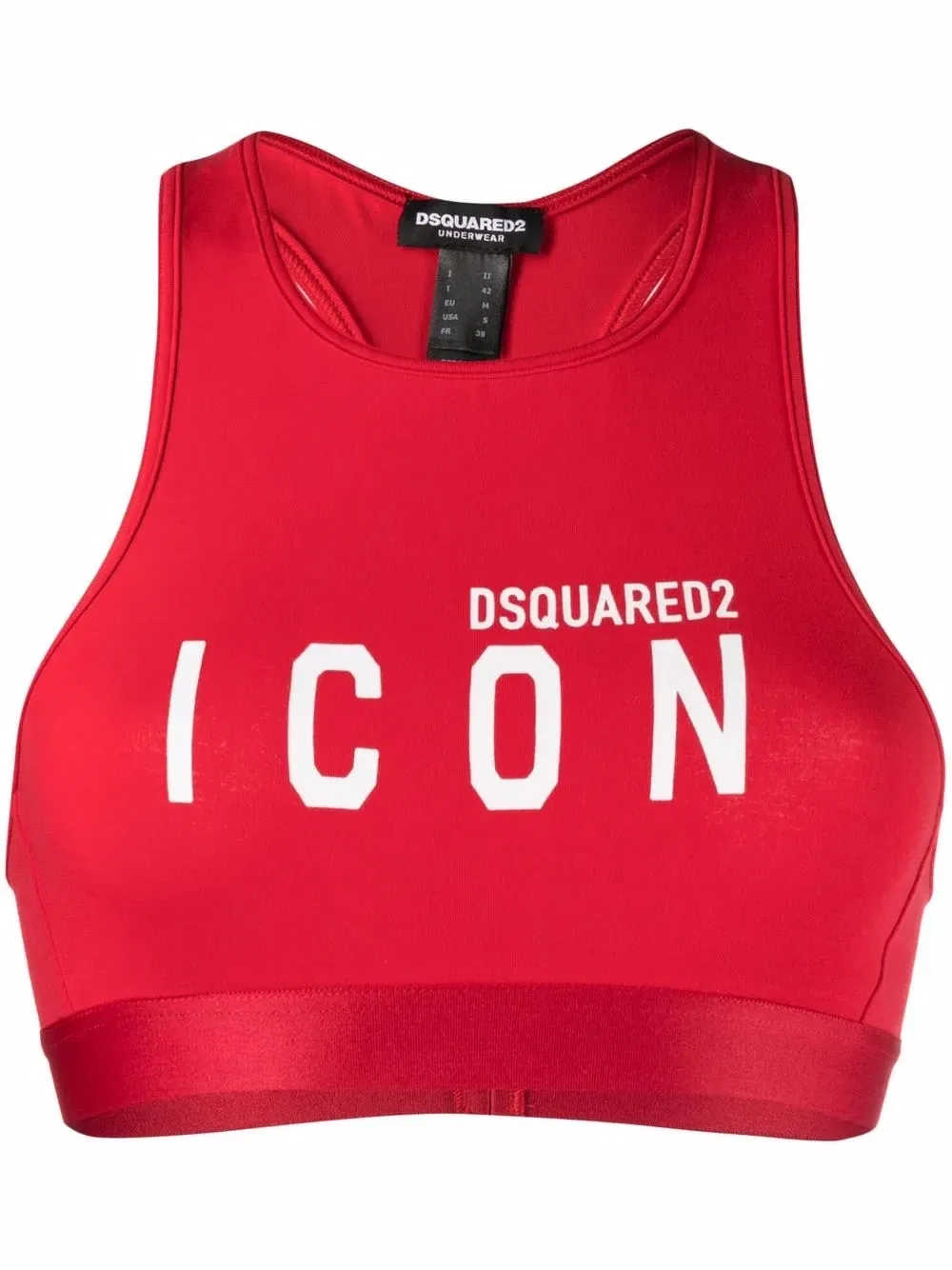 Бюстгальтер с логотипом Dsquared2, красный