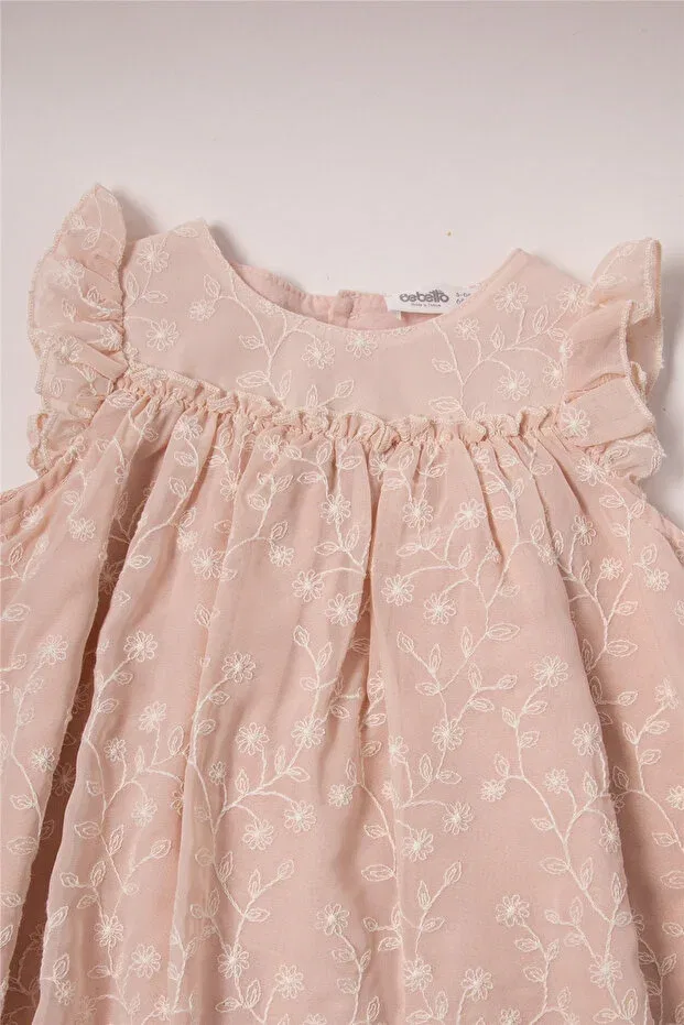 Детское платье для девочек с длинным рукавом Woven dress (for princess) dried rose Bebetto, Rose Dry — фото 3