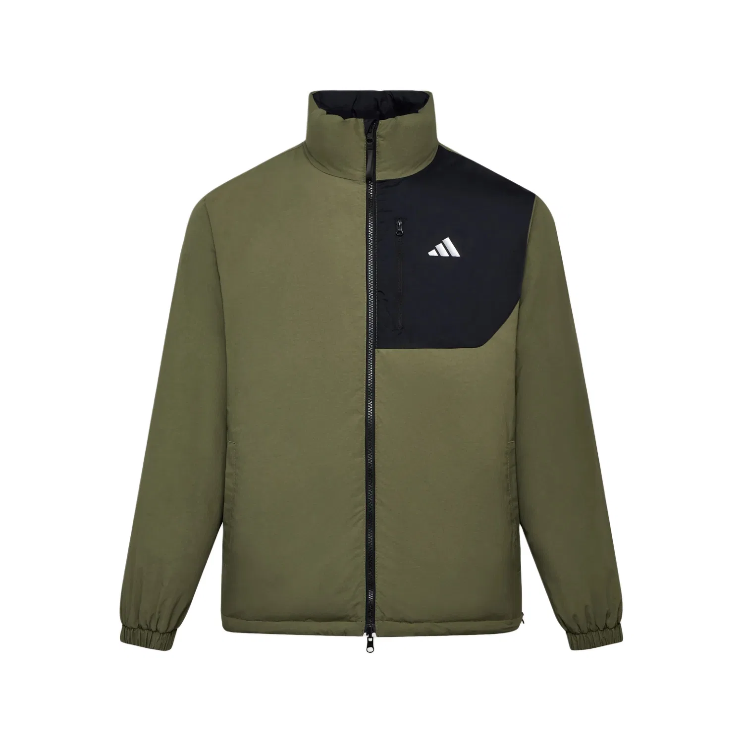 Утепленное пальто с воротником-стойкой Adidas Terrex, Black/Green — фото 4