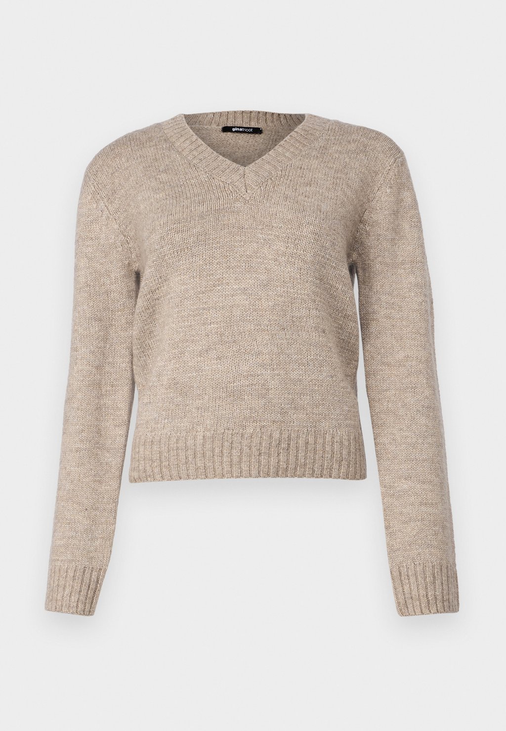 

Джемпер V NECK SWEATER Gina Tricot, бежевый