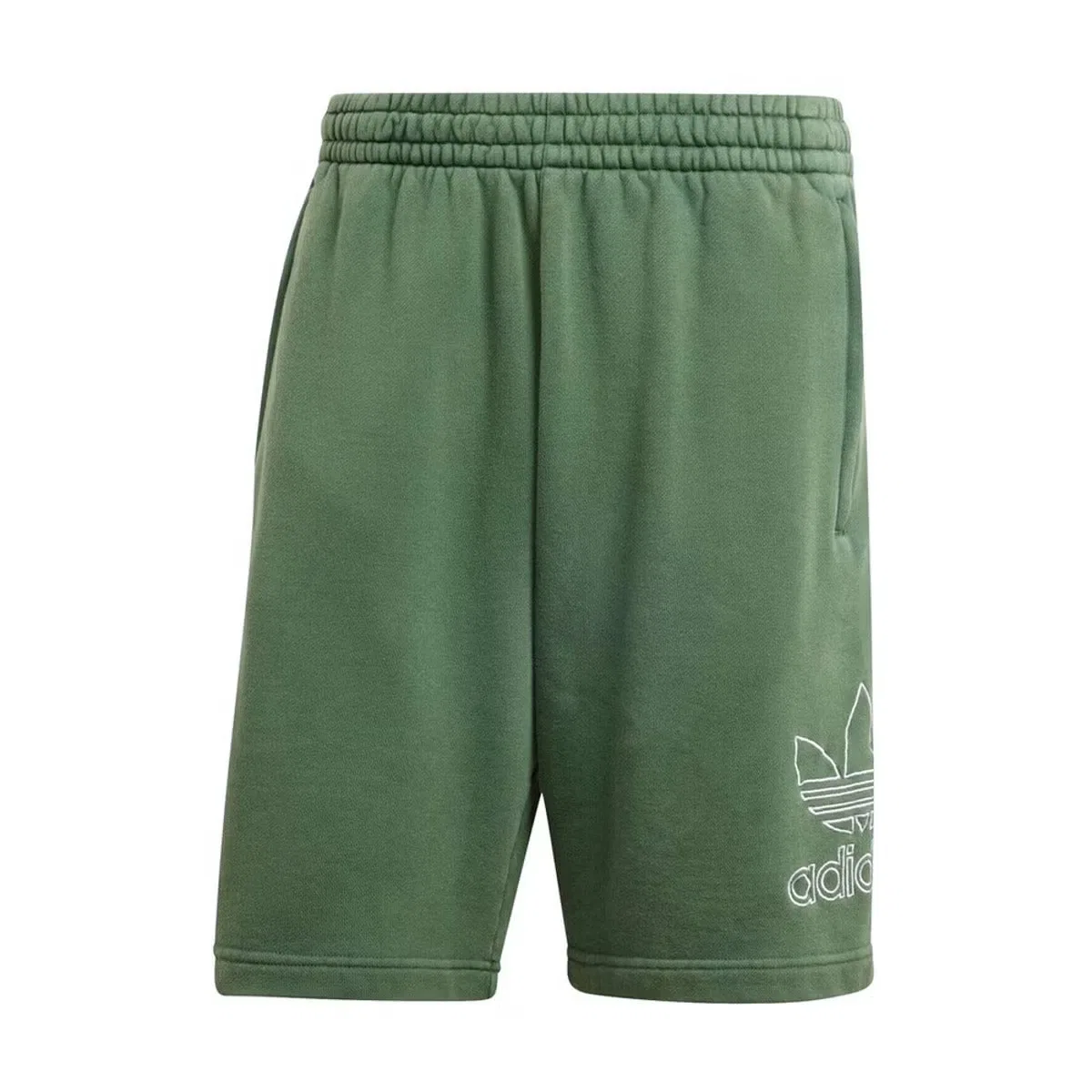 Шорты с принтом Adicolor Outline Trefoil Adidas, зеленый
