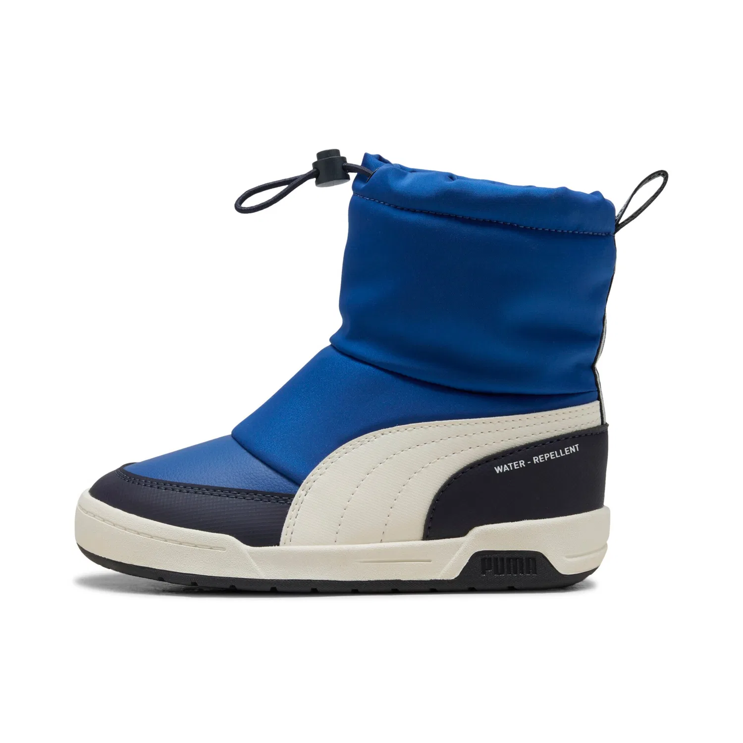 Детские зимние ботинки с профилированной подошвой PUMA, Clyde Royal-Warm White-New Navy — фото 2