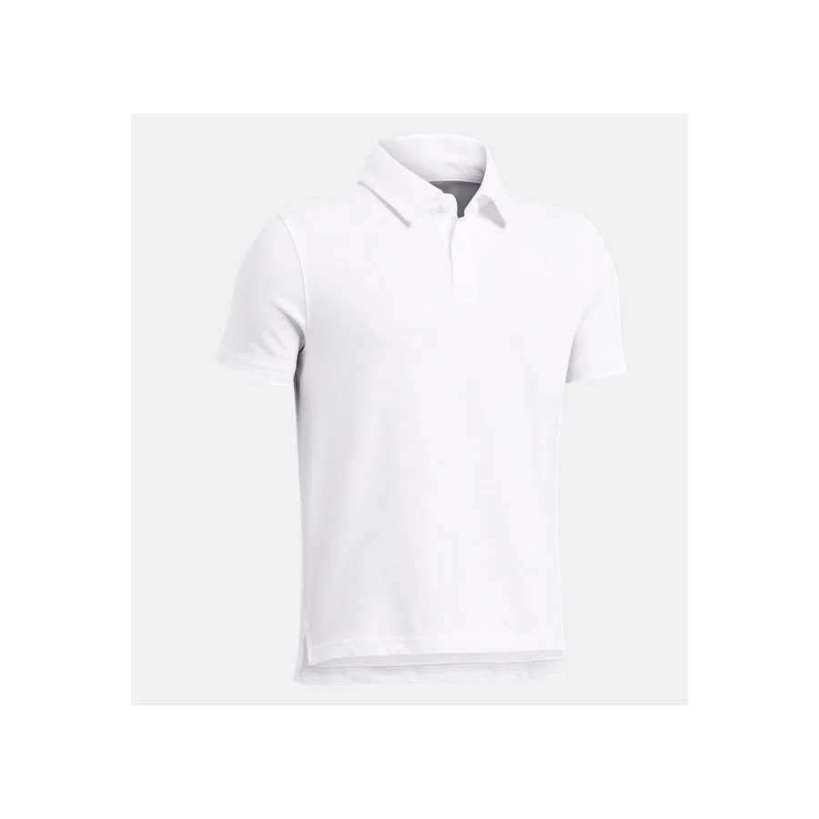 Детское поло-футболка с длинным рукавом UA Icon Polo Under Armour, Серый — фото 3