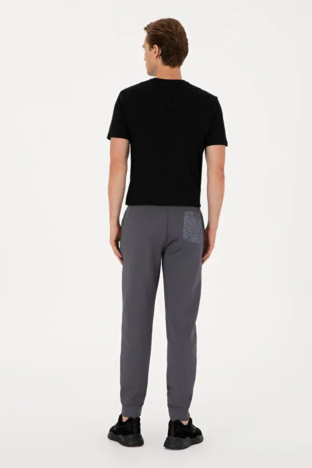 Мужские спортивные штаны с принтом U.S. Polo Assn., Anthracite — фото 4