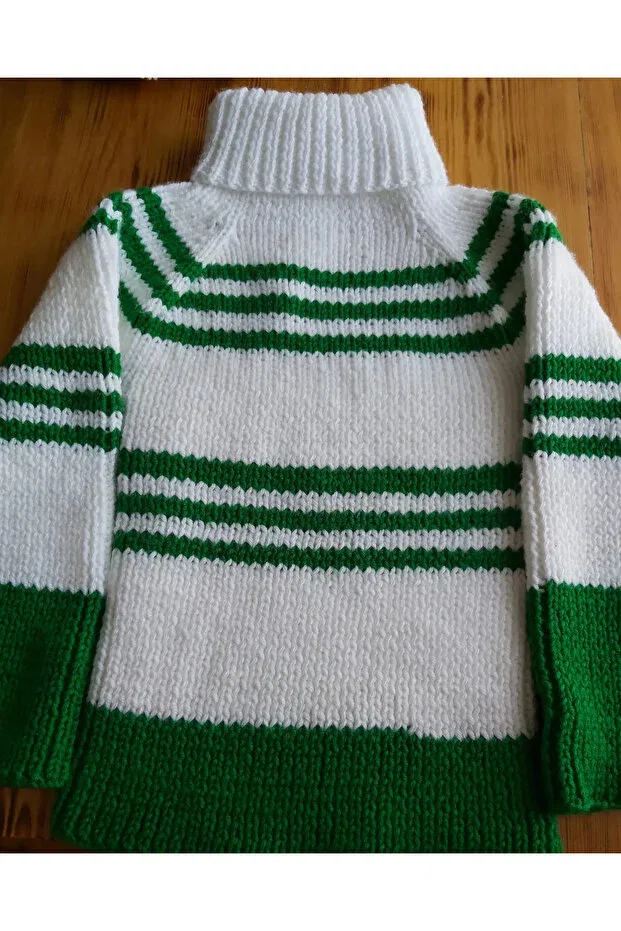 Детский кардиган в полоску Samela, White Green