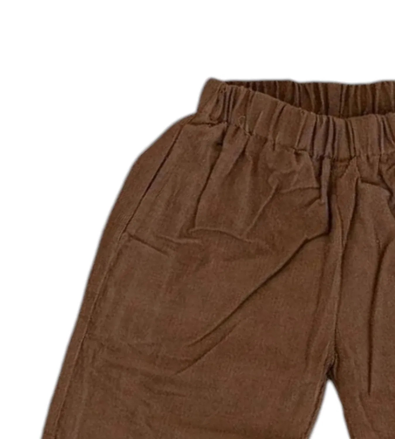 Детские брюки из вельвета с зауженным кроем Love That Cotton, коричневый — фото 2