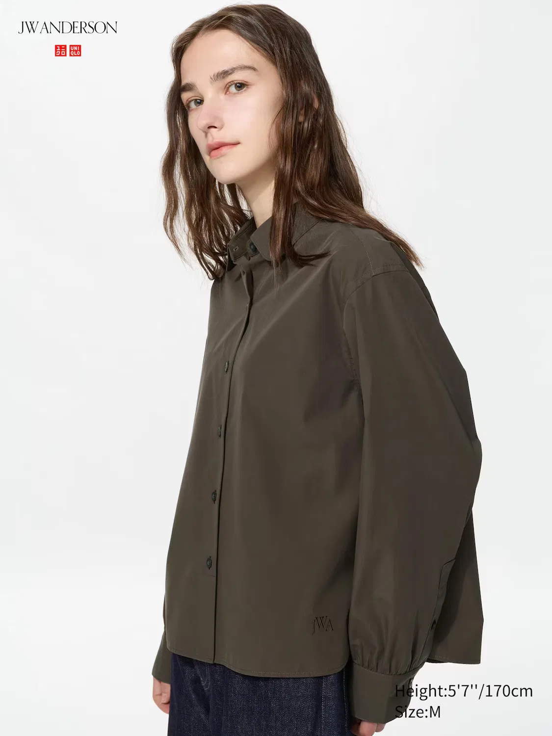 Рубашка Uniqlo, хлопковая, темно-коричневый