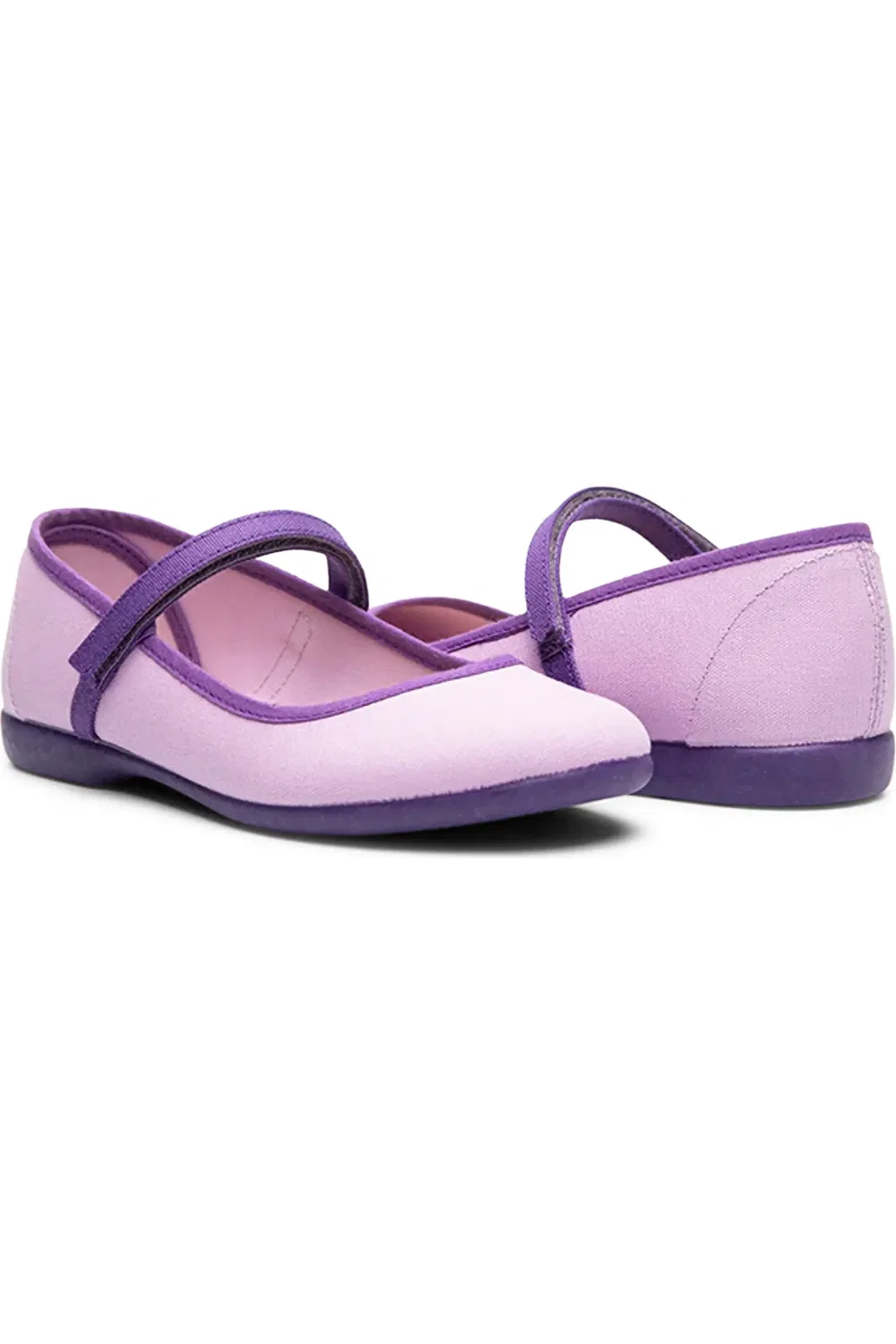 Детские туфли Мэри Джейн на липучке из денима Evelyn CHILDRENCHIC, Lilac — фото 4