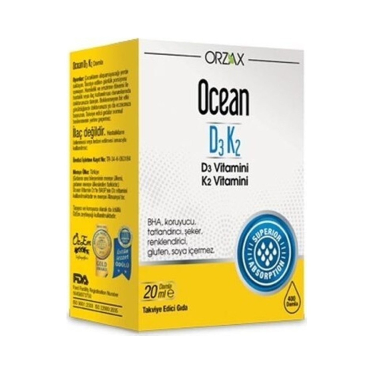 

Добавка Ocean D3 / K2 Damala, 20 мл