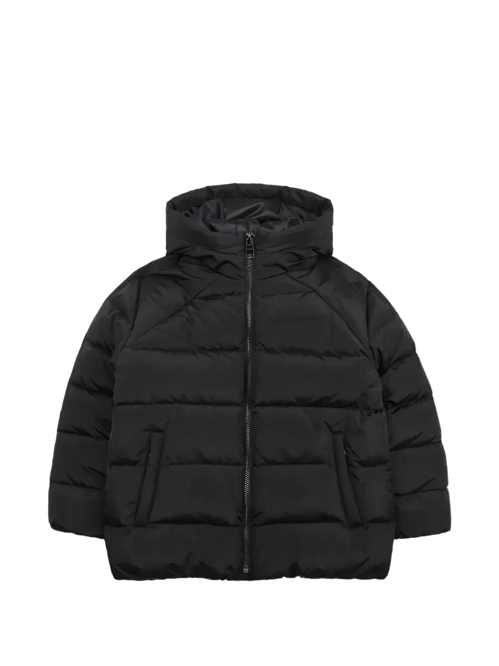 Пуховик с капюшоном Givenchy Kids, черный