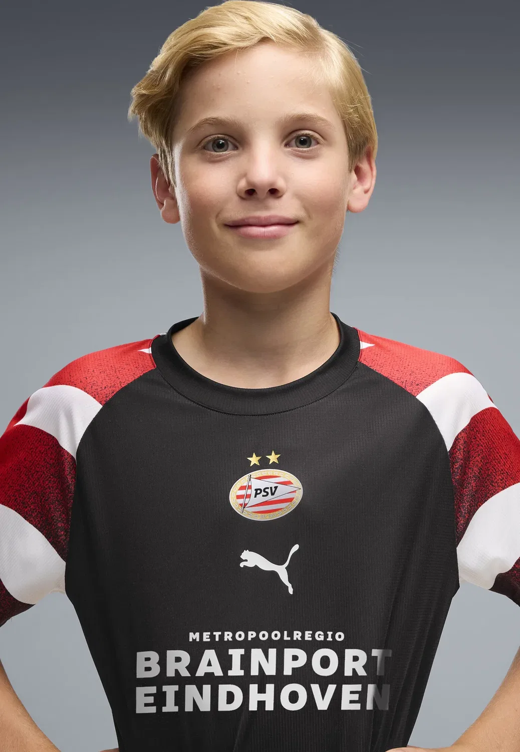 Psv eindhoven aufwärmtrikot унисекс - клубная одежда Puma, Black-For All Time Red — фото 3