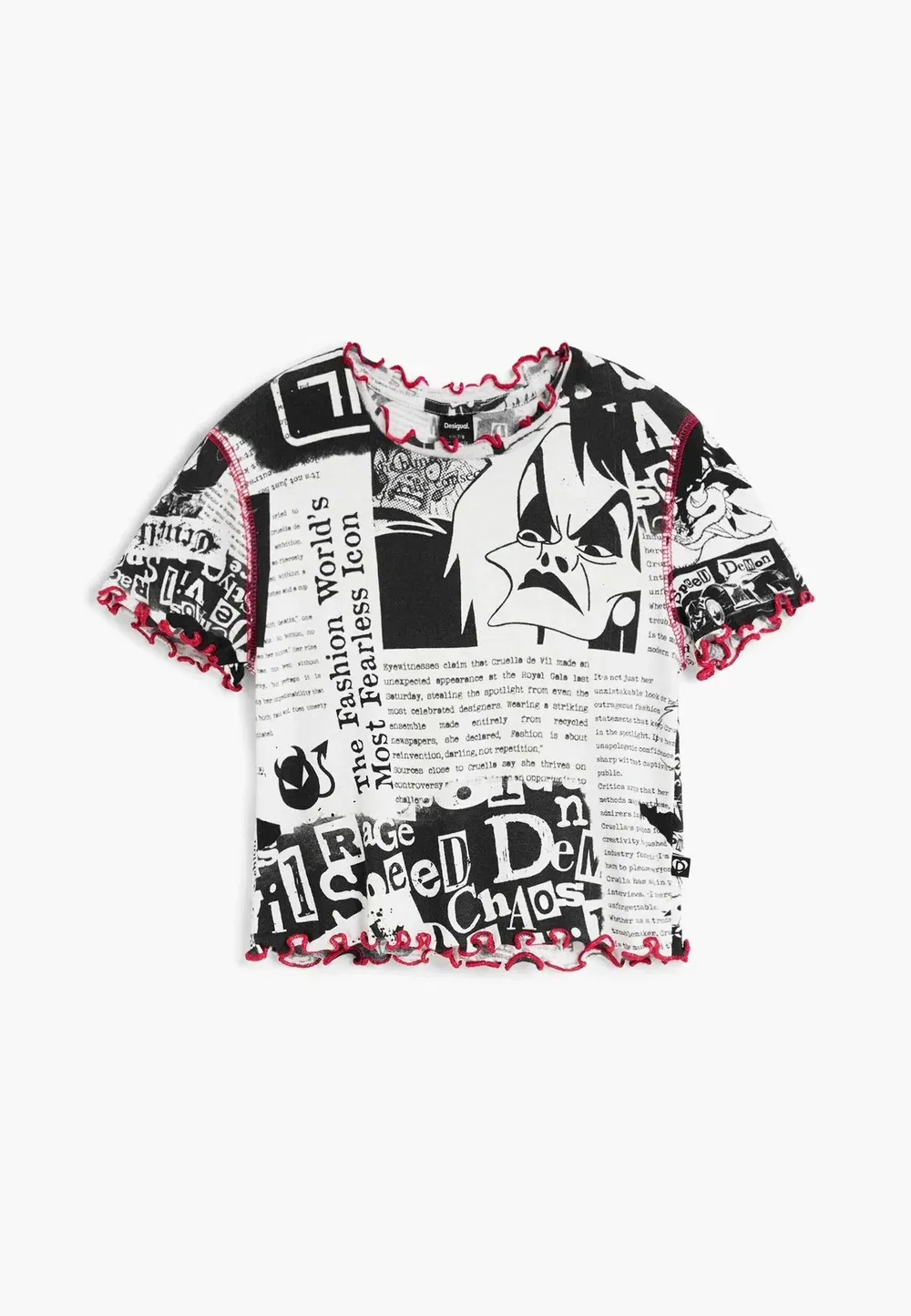 Футболка с изображением Круэллы из Диснея - футболка с принтом Desigual, Black — фото 4