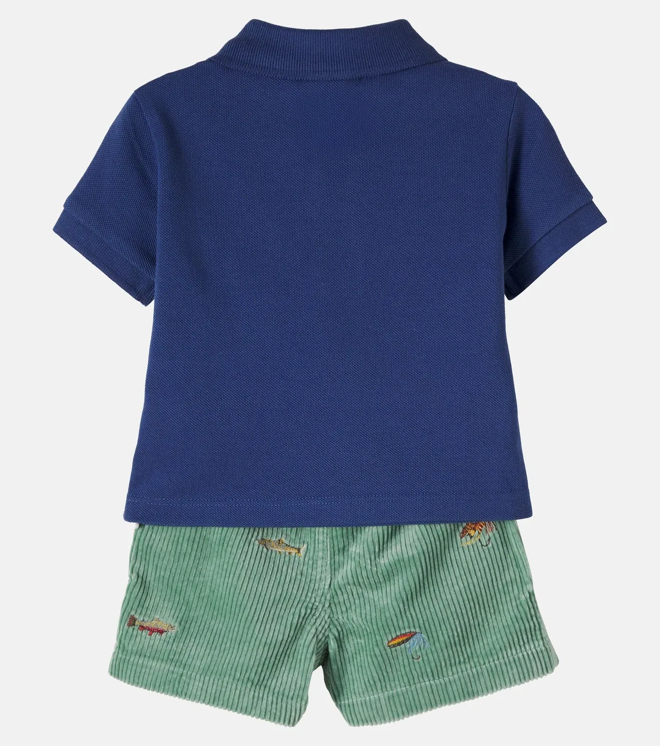 Комплект из поло и шорт для малышей Polo Ralph Lauren Kids, синий — фото 3