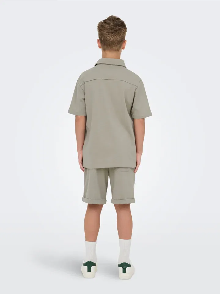 Рубашка классическая New Only & Sons Junior, бежевый — фото 3